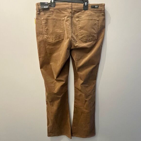 Kut From The Kloth Karen Stretch Baby Bootcut Corduroy Cognac, Size 14, NWT - Picture 8 of 9